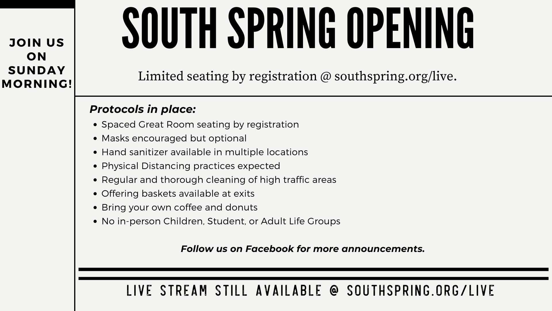 Reopening